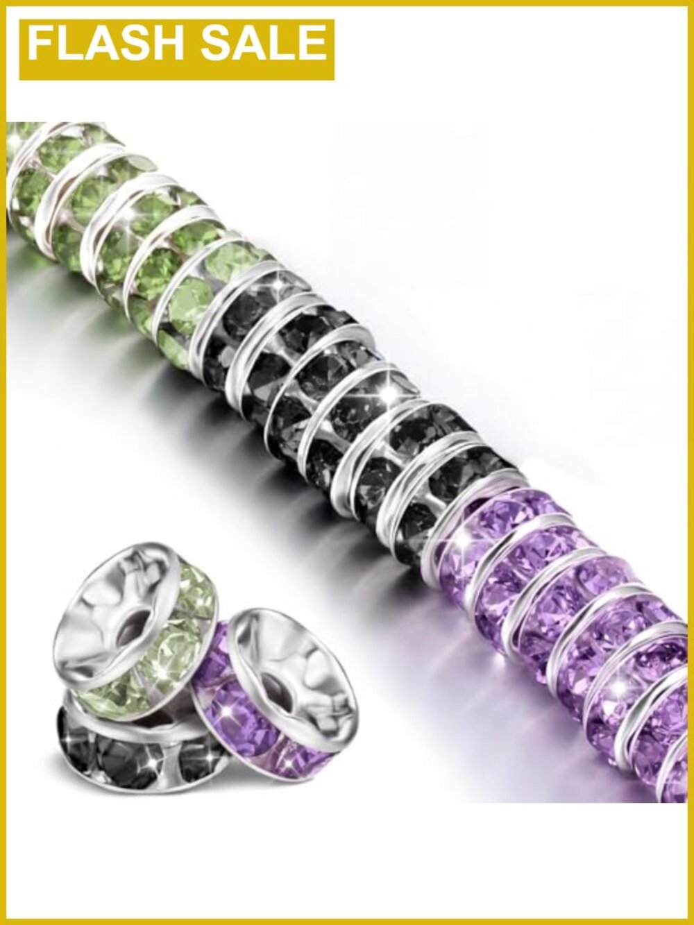 600 Pcs Halloween Spacer Beads for Jewelry Making Rhinestone Crystal DIY